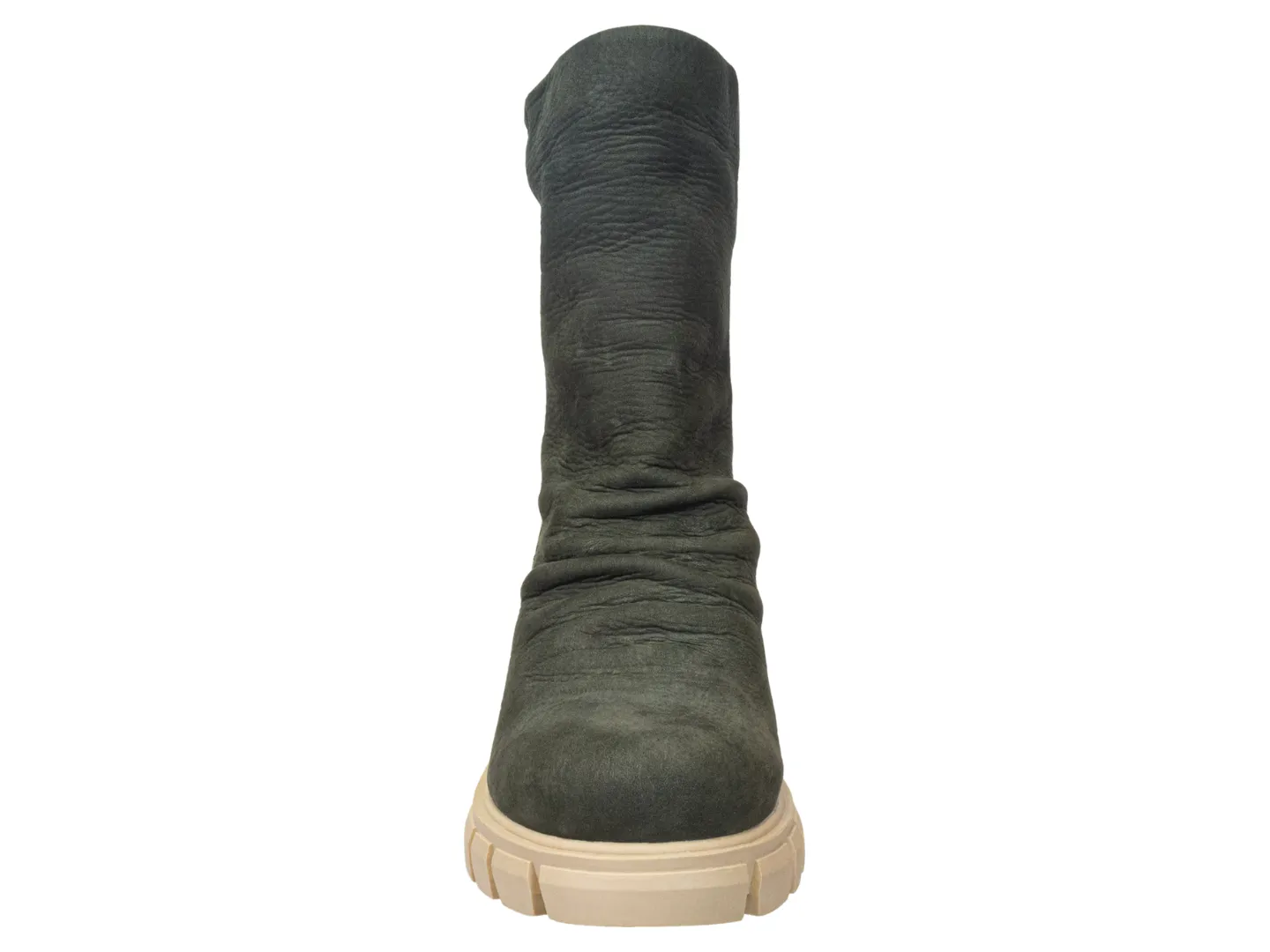 NAKED FEET - PROTOCOL in GREY MULTI Heeled Mid Shaft Boots