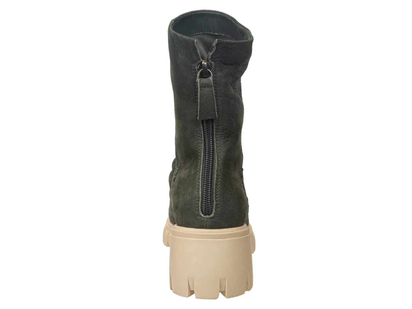 NAKED FEET - PROTOCOL in GREY MULTI Heeled Mid Shaft Boots