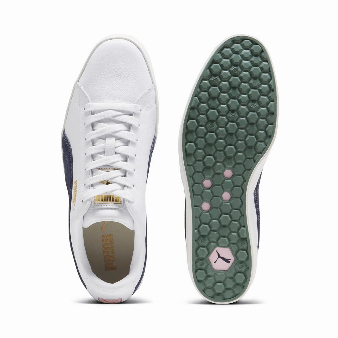 Puma - Men's Puma x Arnold Palmer Fusion Classic Golf Shoes (309793 01) Must-Have Item, Suede, Hardware Detail