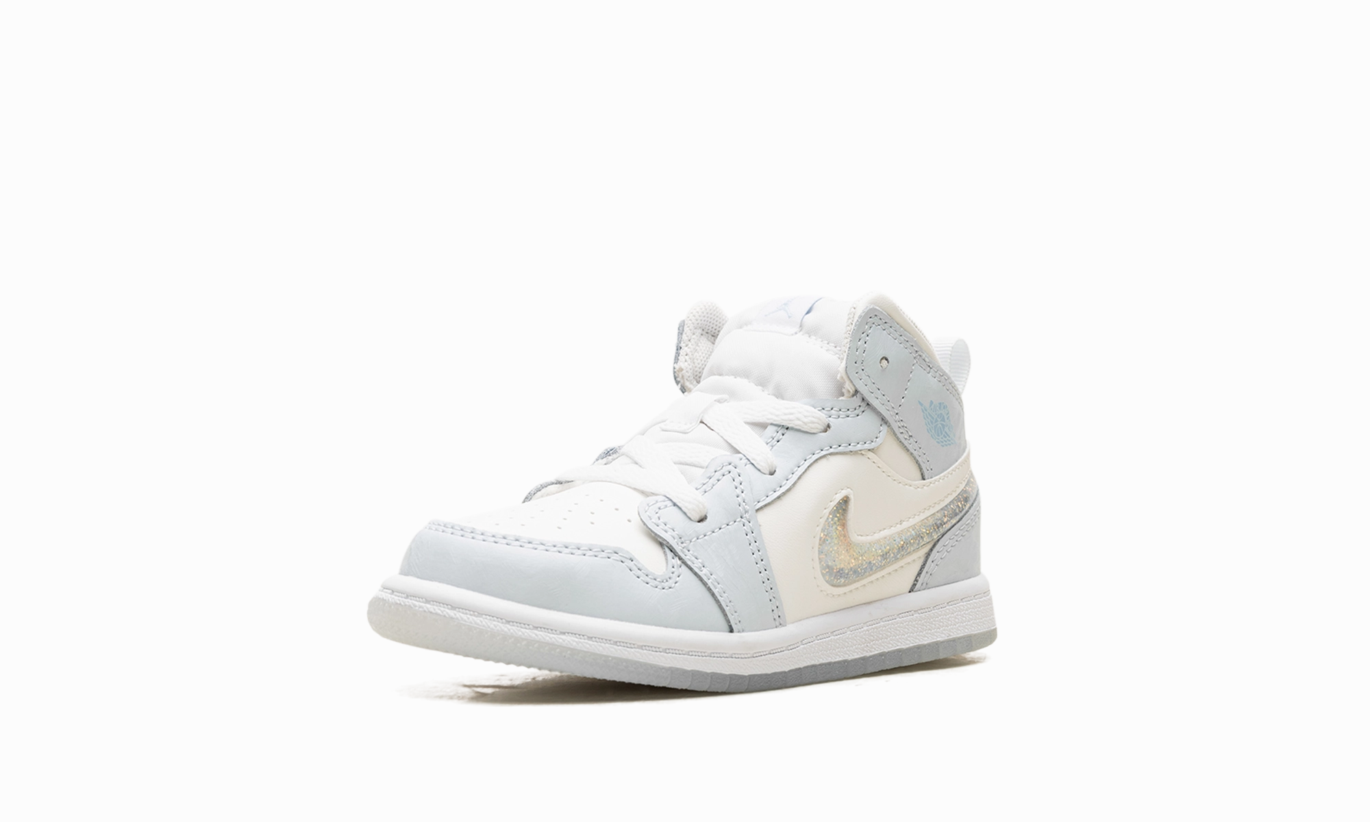 Effortlessly Cool Air Jordan 1 Mid TD "Glitter Swoosh" Bold And Unique
