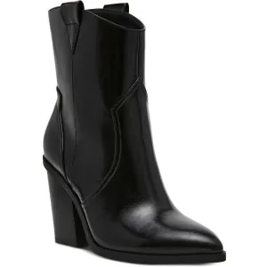 NAZARETH Womens Solid Leather Mid-Calf Boots