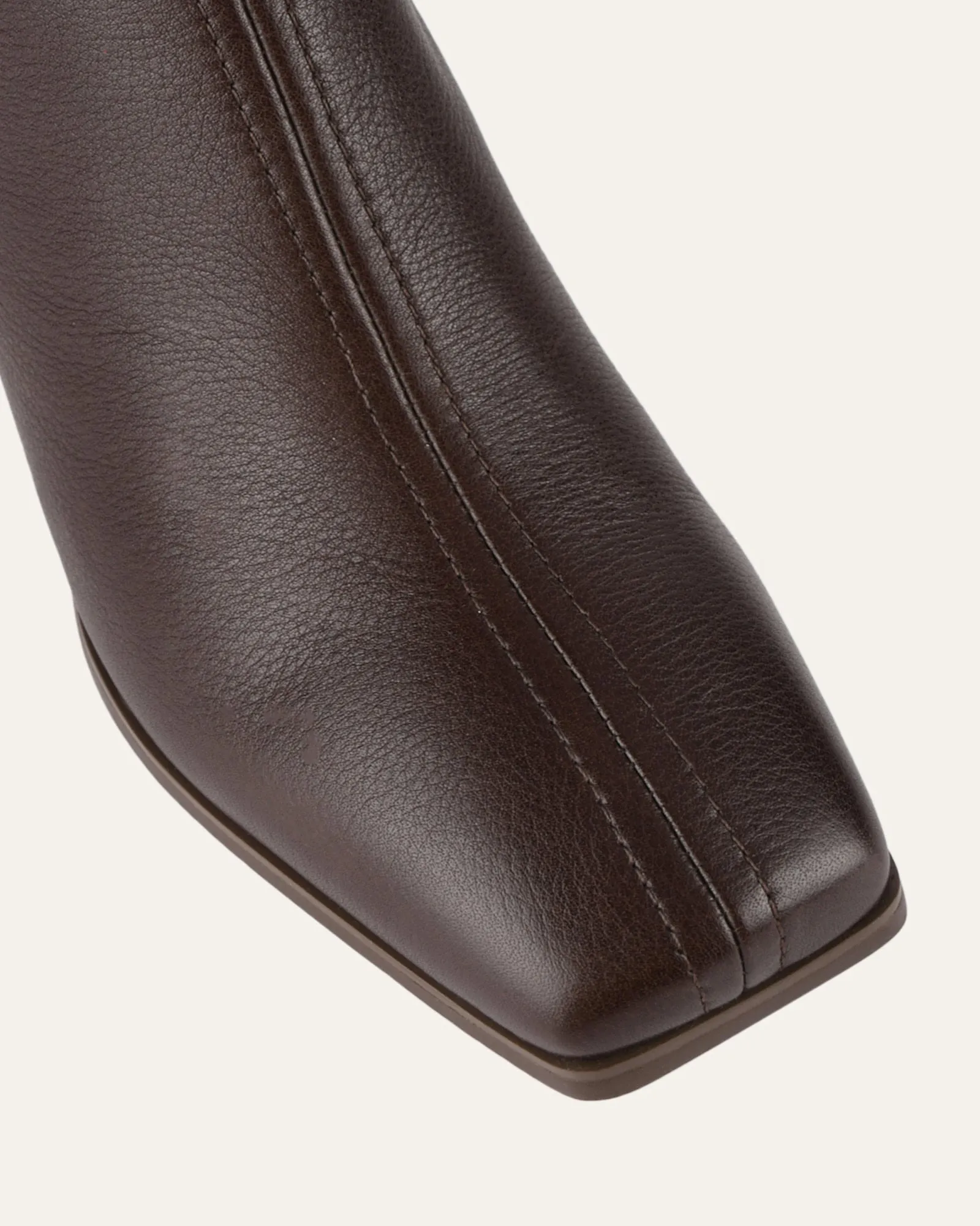 NELLIE KNEE BOOTS BITTER CHOC LEATHER