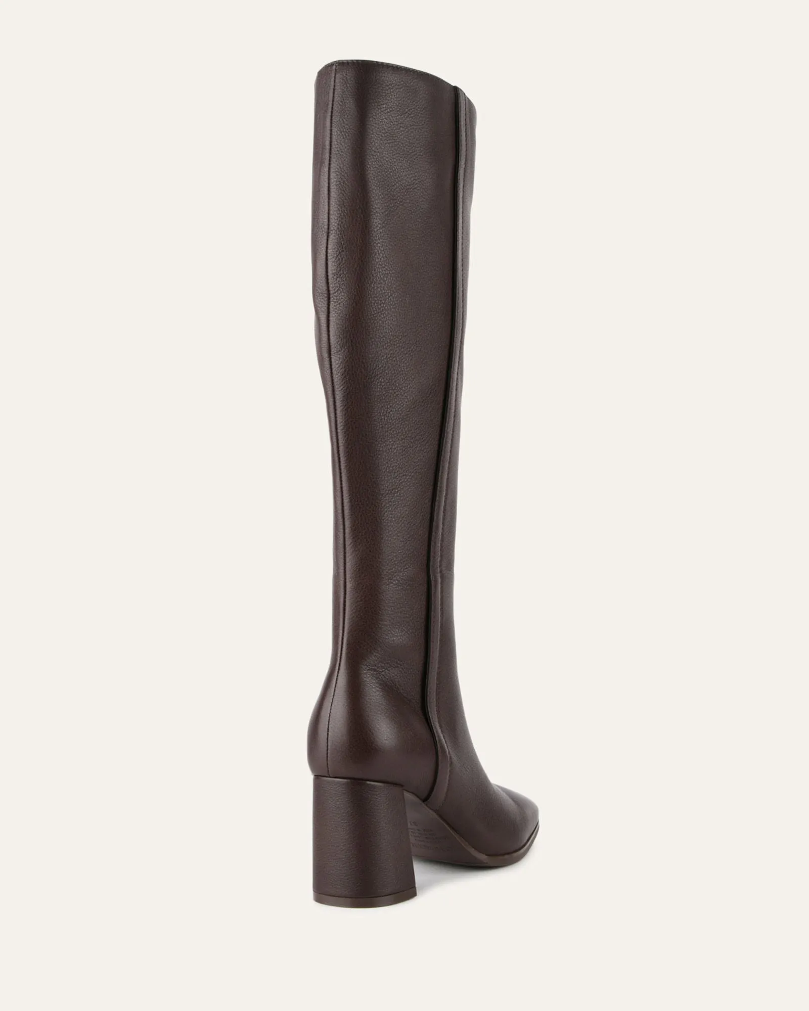 NELLIE KNEE BOOTS BITTER CHOC LEATHER