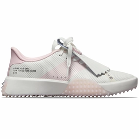 The Smart Buy Neoprene G.112 Perforated Kiltie Golf Shoes Snow/Blush Gift card promotion Felt