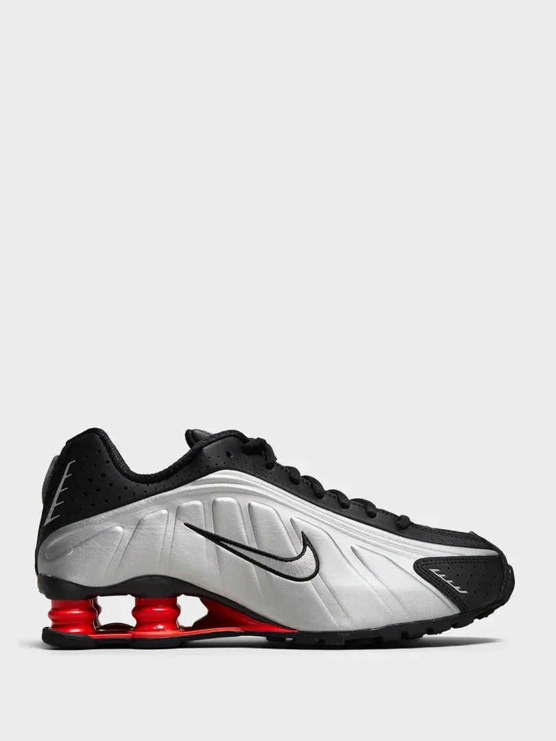 New condition offer Shox R4 Sneakers in Black, Light Crimson and Metallic Silver Need Satisfaction Adjustable Strap