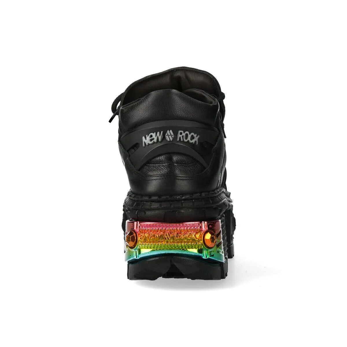 New Rock Platform Leather Ankle Boots-WALL106-S23