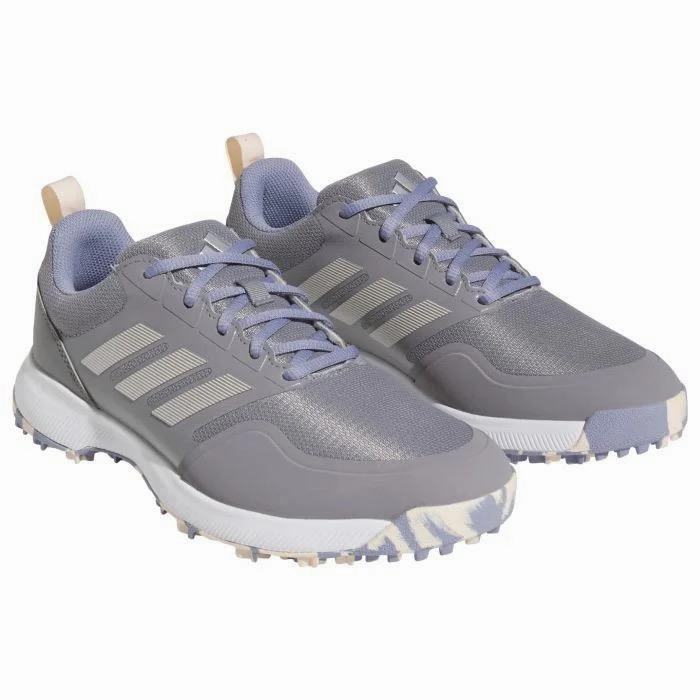 New Women's Adidas Tech Response 3.0 SL Golf Shoes - Grey Three/Silver Metallic/Silver Violet Buckle Closure, Only A Few Left