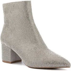 NightLifeBlig Womens Jeweled Man Made Ankle Boots