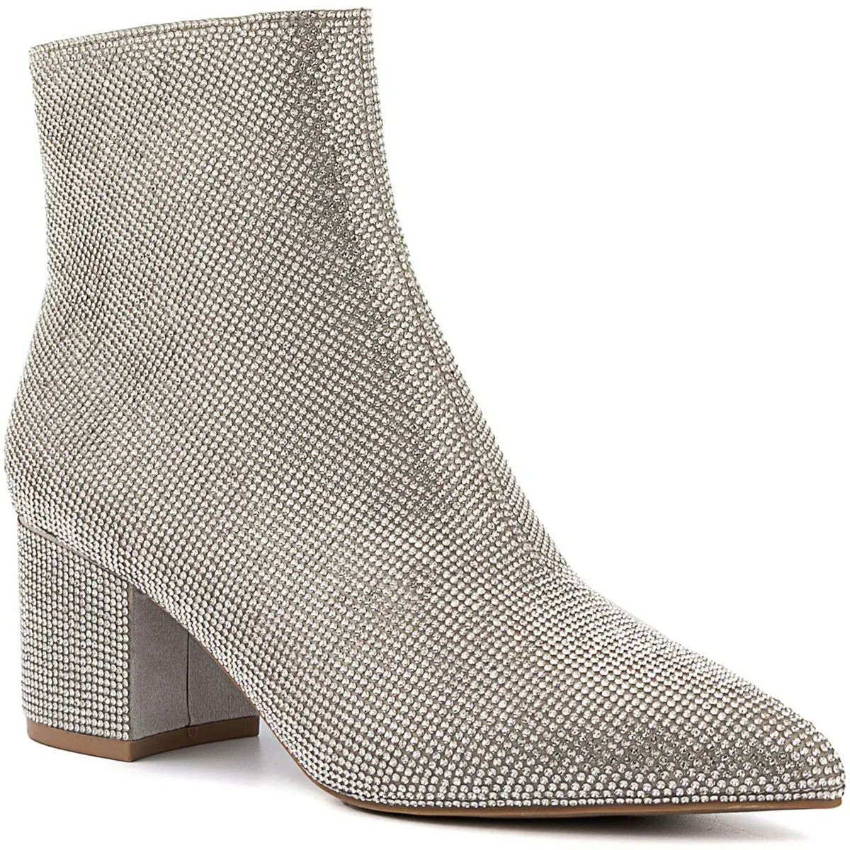 NightLifeBlig Womens Jeweled Man Made Ankle Boots