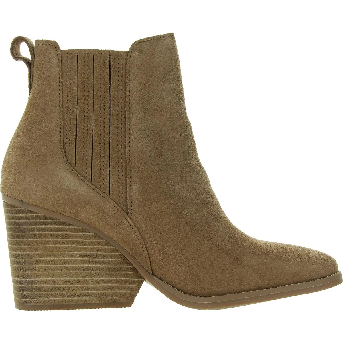 NOA Womens Stretch Leather Wedge Boots