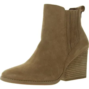 NOA Womens Stretch Leather Wedge Boots