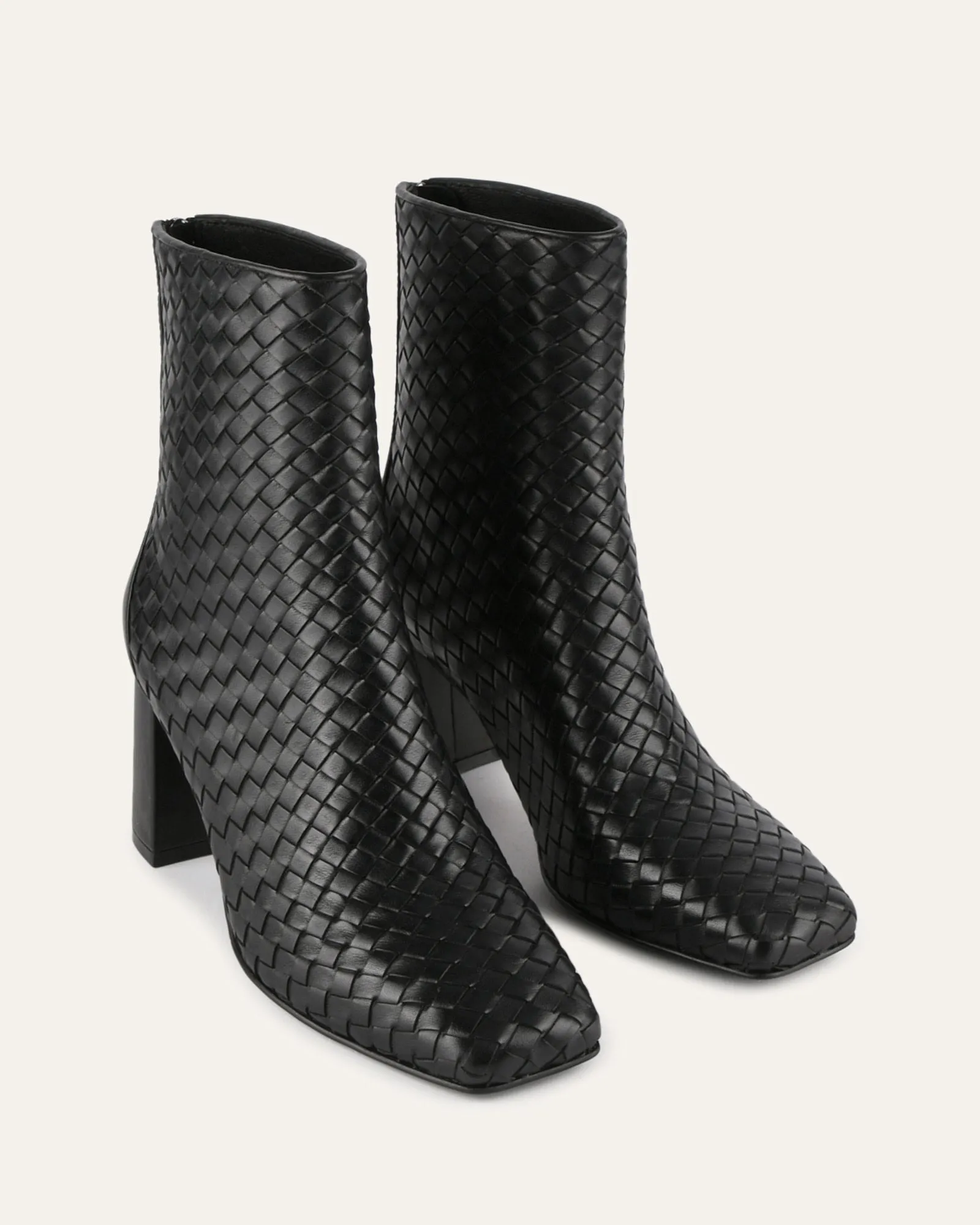 NOLA MID ANKLE BOOTS BLACK LEATHER