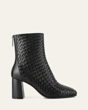 NOLA MID ANKLE BOOTS BLACK LEATHER