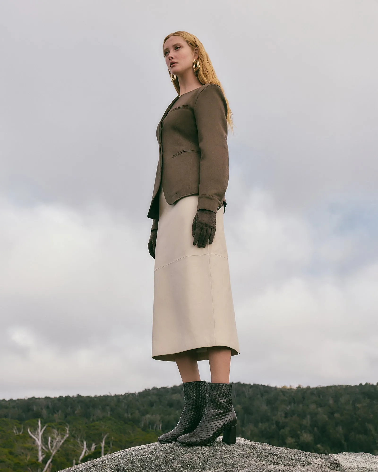 NOLA MID ANKLE BOOTS CACAO LEATHER