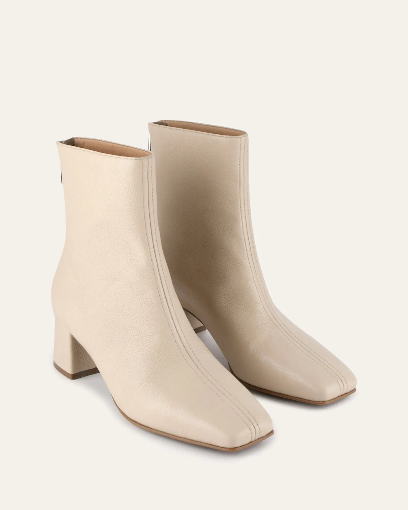 NORI MID ANKLE BOOTS SAND LEATHER