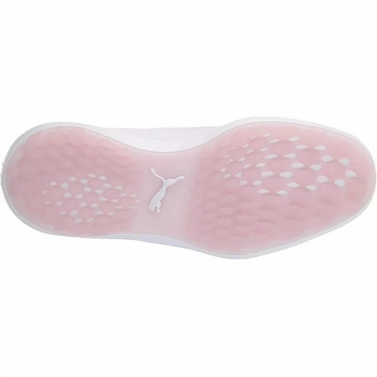 Discover New Arrivals New Women's Puma Ignite Fasten8 Golf Shoe - White/Silver/Pink MSP$100