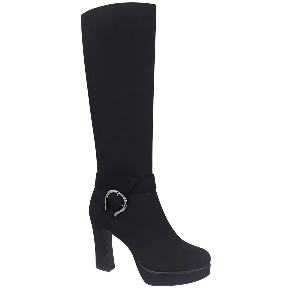 Olinda Womens Zipper Faux Suede Knee-High Boots