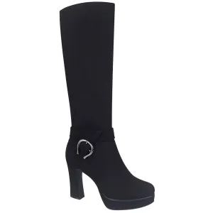 Olinda Womens Zipper Faux Suede Knee-High Boots