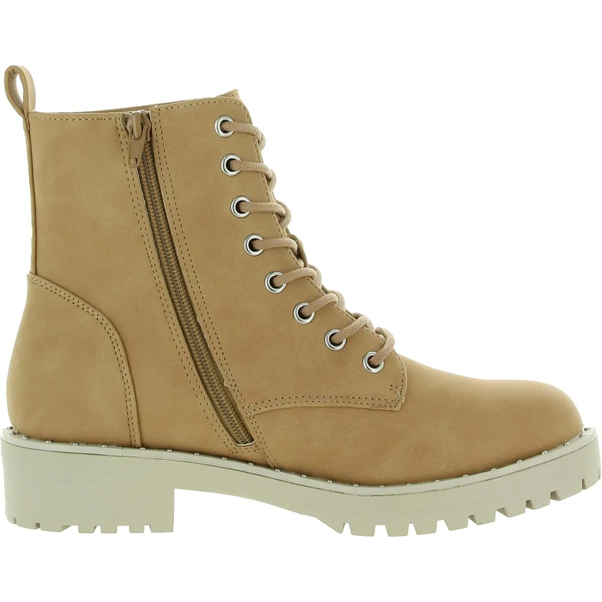 Opalus Womens Zipper Lace Up Combat & Lace-up Boots