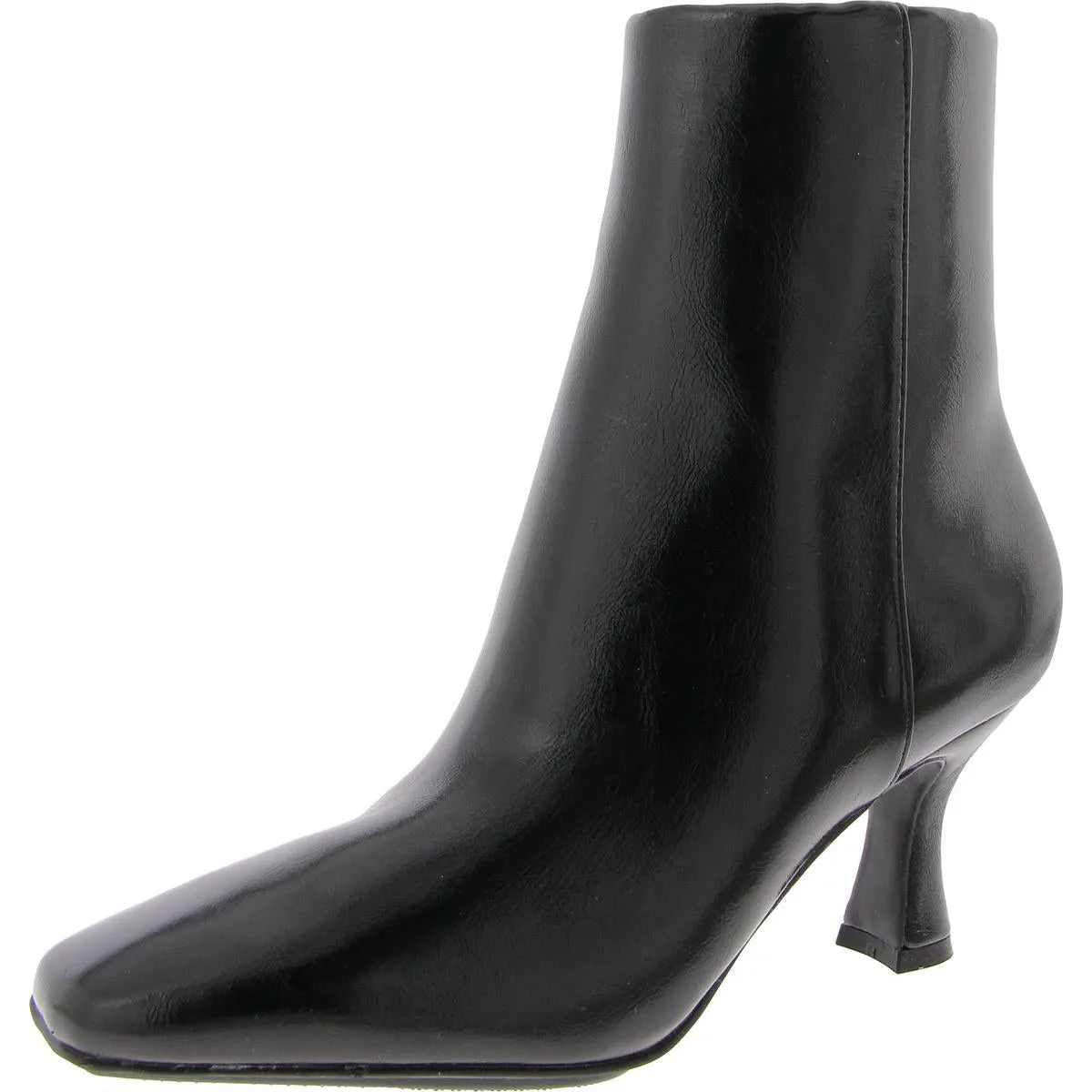 Pablo Womens Faux Leather Heeled Booties