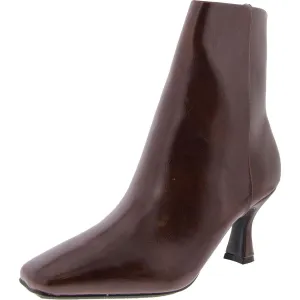 Pablo Womens Faux Leather Heeled Booties