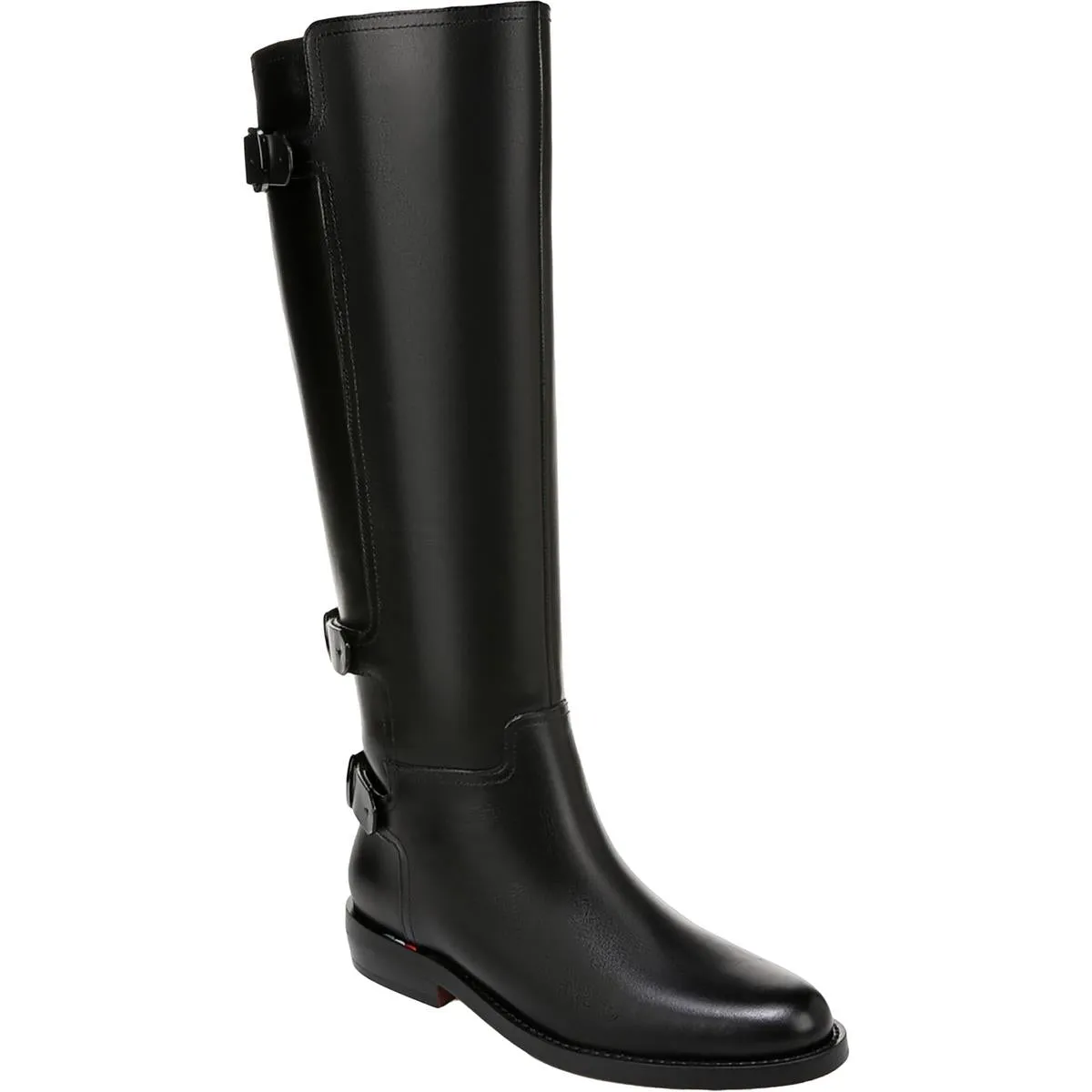Padova Womens Buckle Leather Knee-High Boots