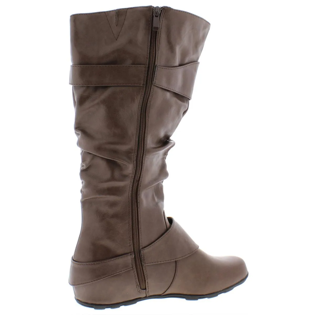 Paris Womens Faux Leather Wide Calf Knee-High Boots