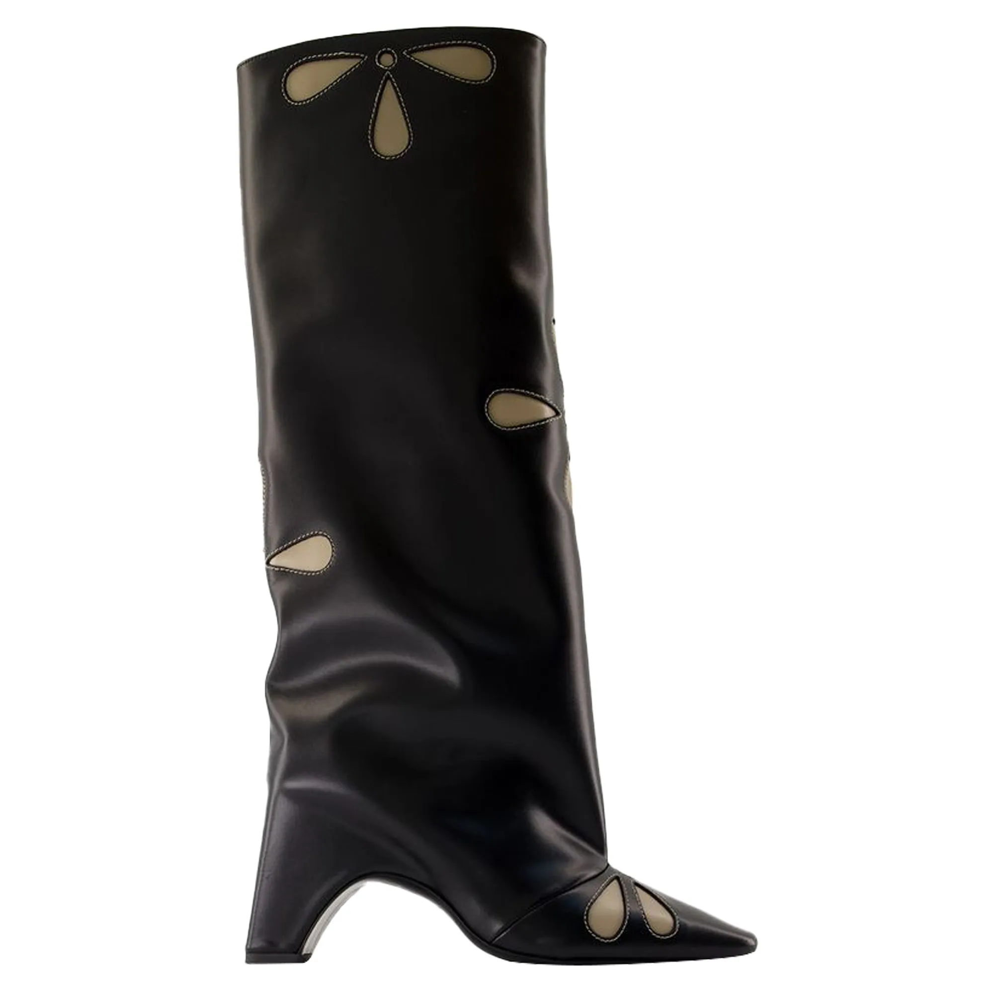 Petal Bridge Boots - Coperni - Leather - Black