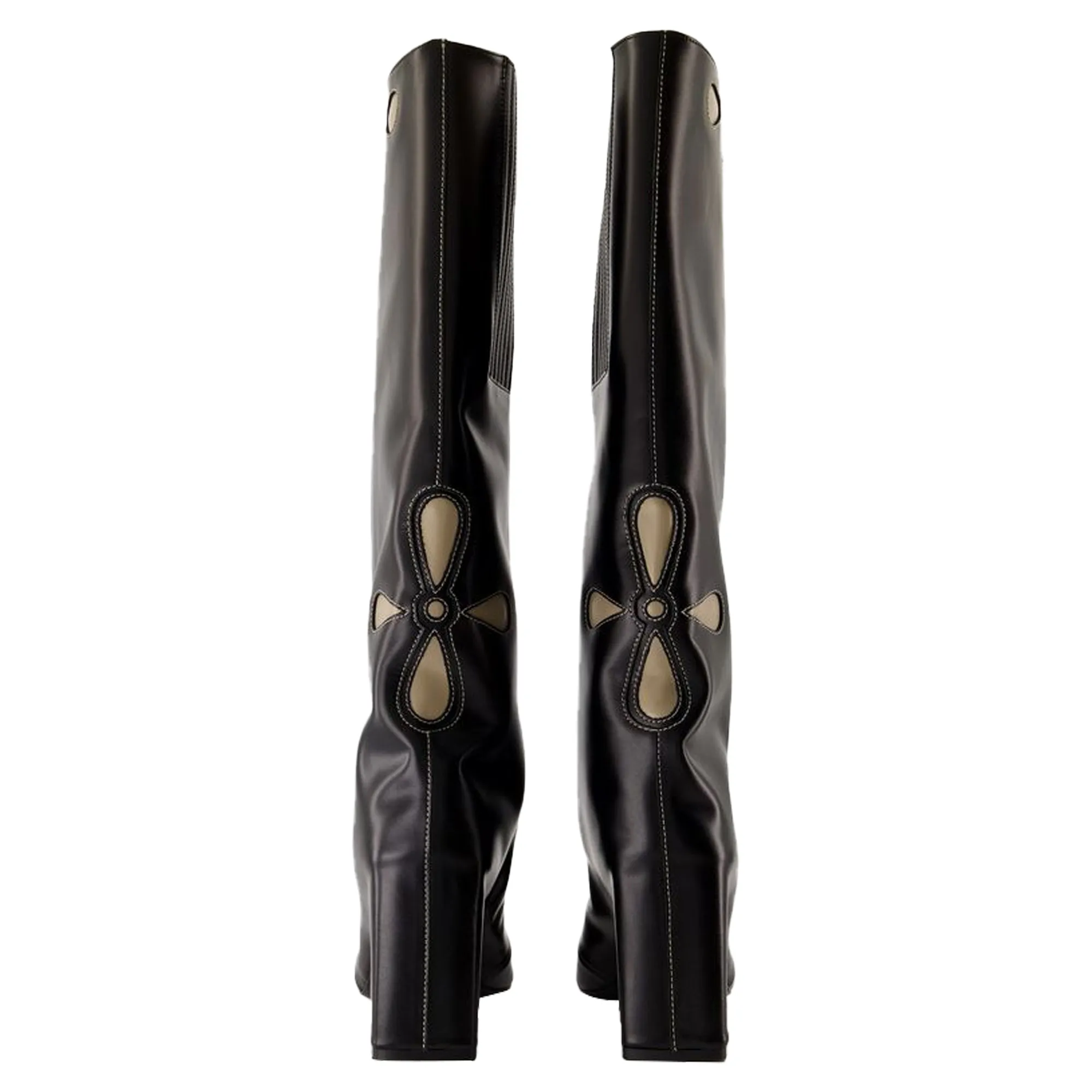 Petal Bridge Boots - Coperni - Leather - Black