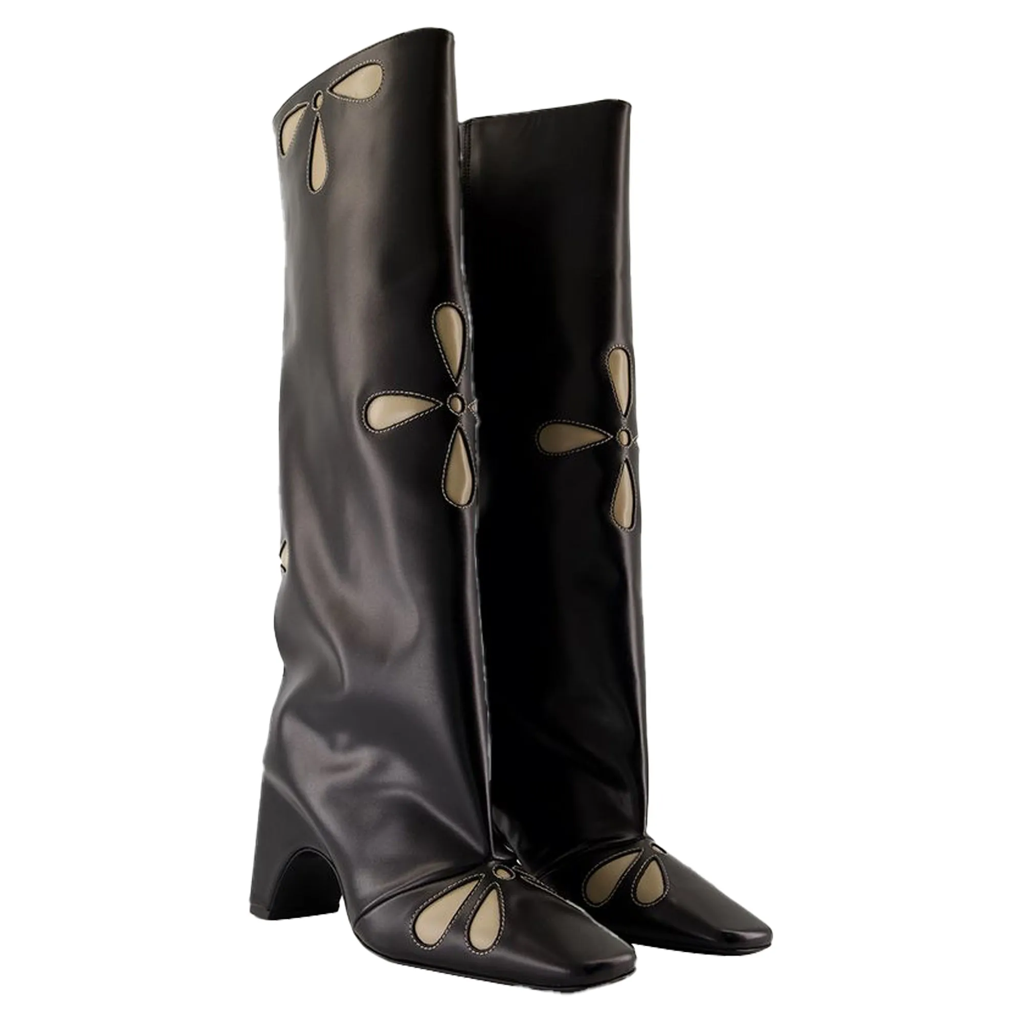 Petal Bridge Boots - Coperni - Leather - Black