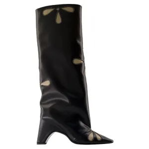 Petal Bridge Boots - Coperni - Leather - Black