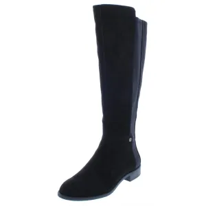 Pippa Womens Wide Calf Faux Suede Knee-High Boots