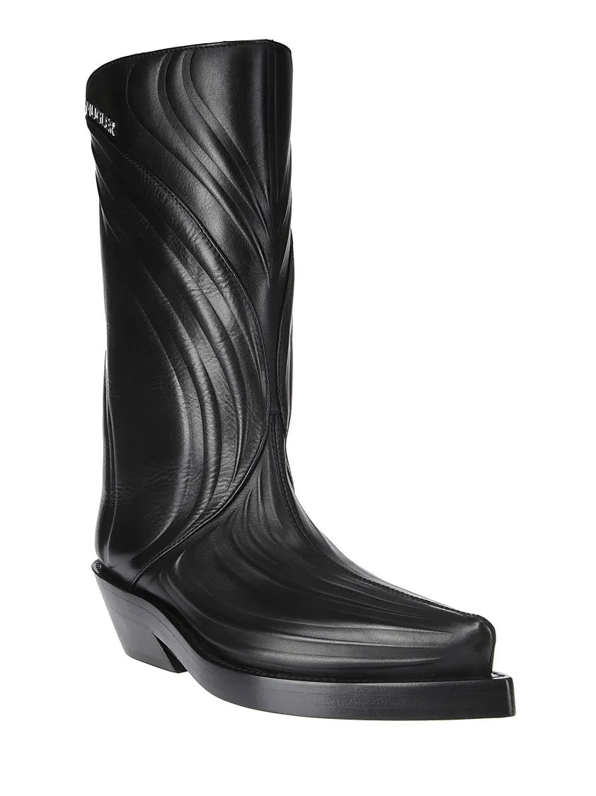 Pointed Leather Texan Boot