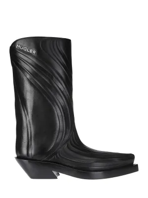 Pointed Leather Texan Boot