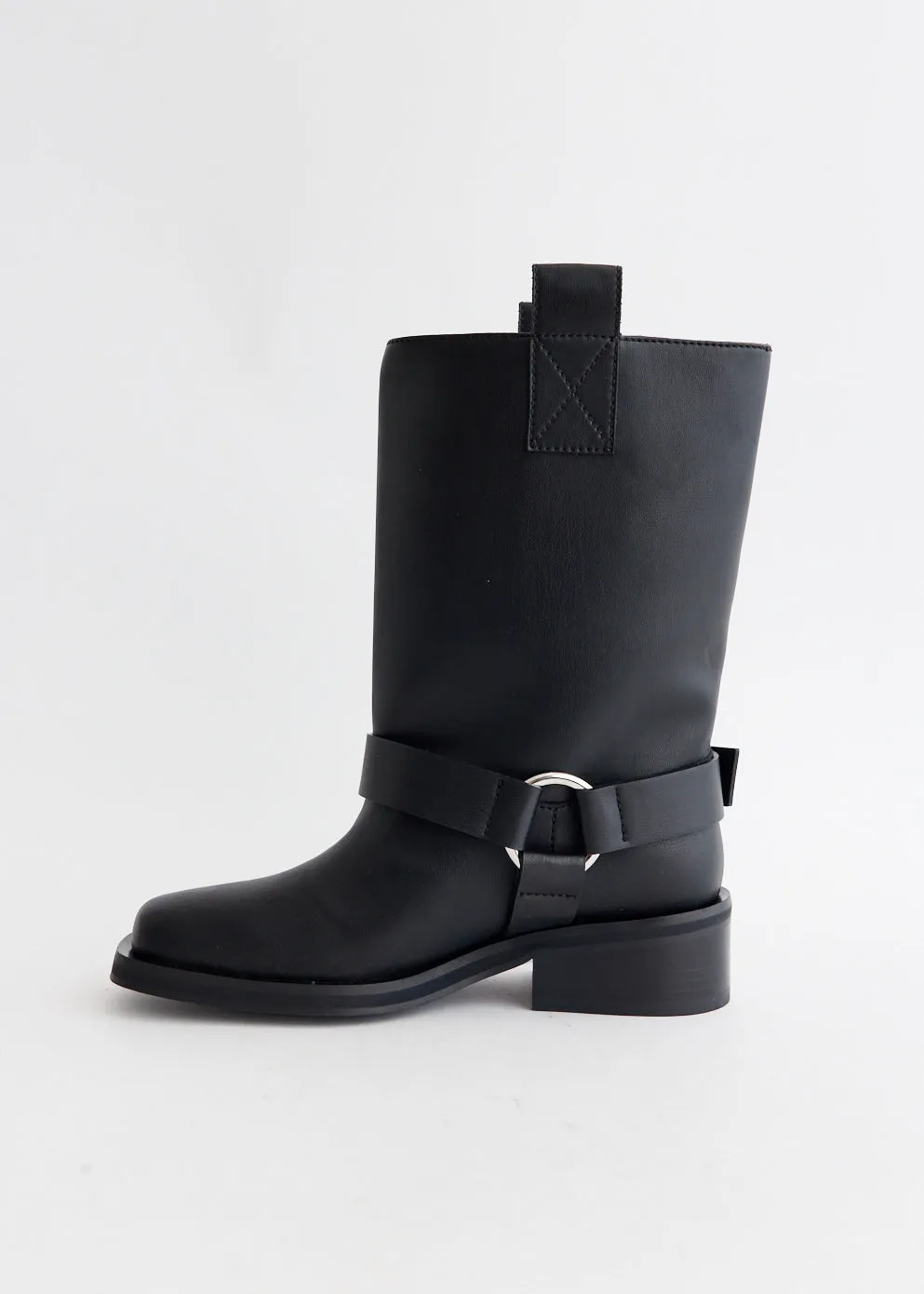 Explore The Collection Biker Tubular Mid Shaft Boots