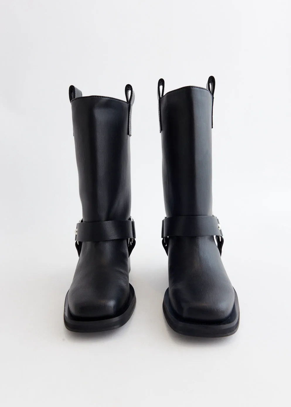 Multiple Compartments, Curated Just For You, Soft Touch Feel Biker Tubular Mid Shaft Boots