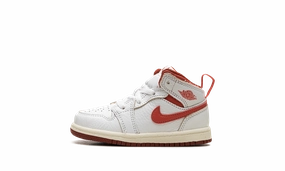 Denim Professional Quality Air Jordan 1 Mid SE TD "White Dune Red" Gift Goodies Versatile Everyday Style