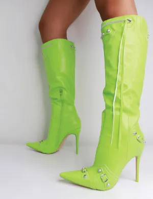 PUBLIC DESIRE - CARDI - LIME PU