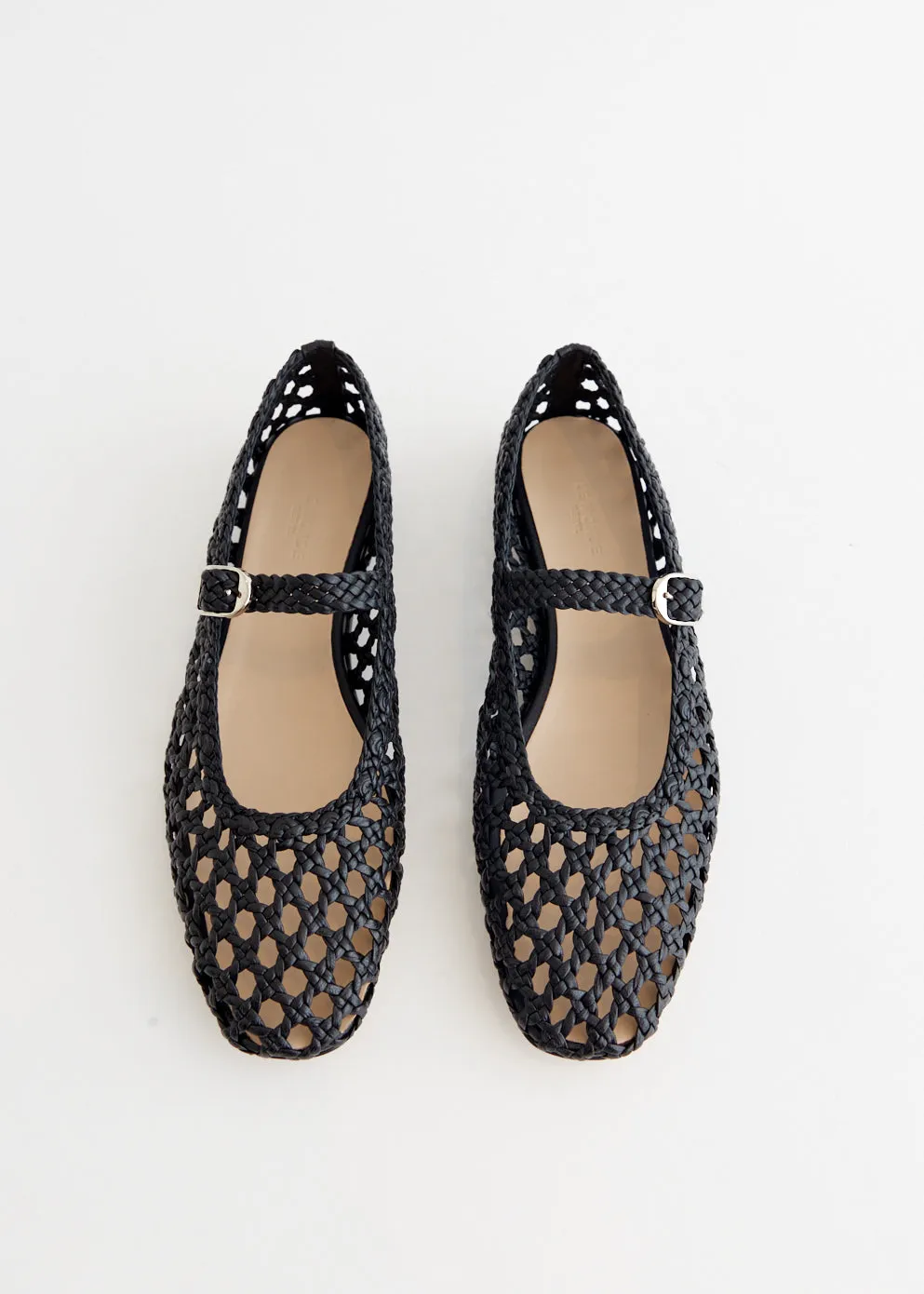 Multi-Purpose Use, Gym Tote Bag With Shoe Compartment, Your Daily Essential Woven Leather Mary Jane Flats
