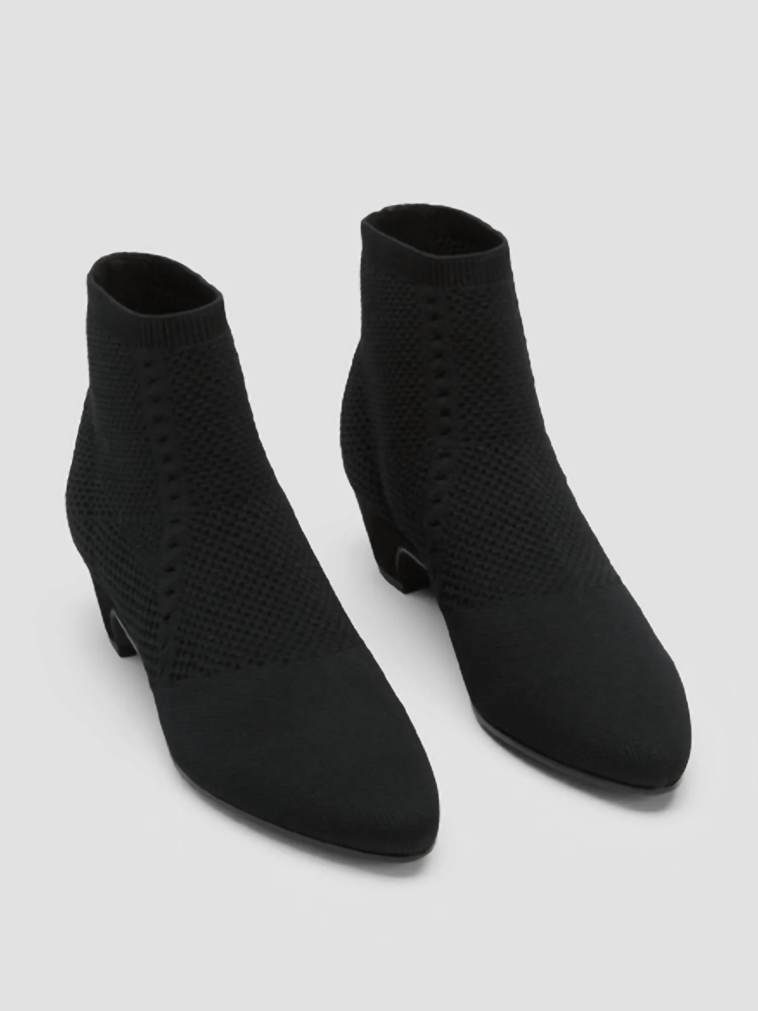 Purl Recycled Stretch Knit Bootie In Black Stretch