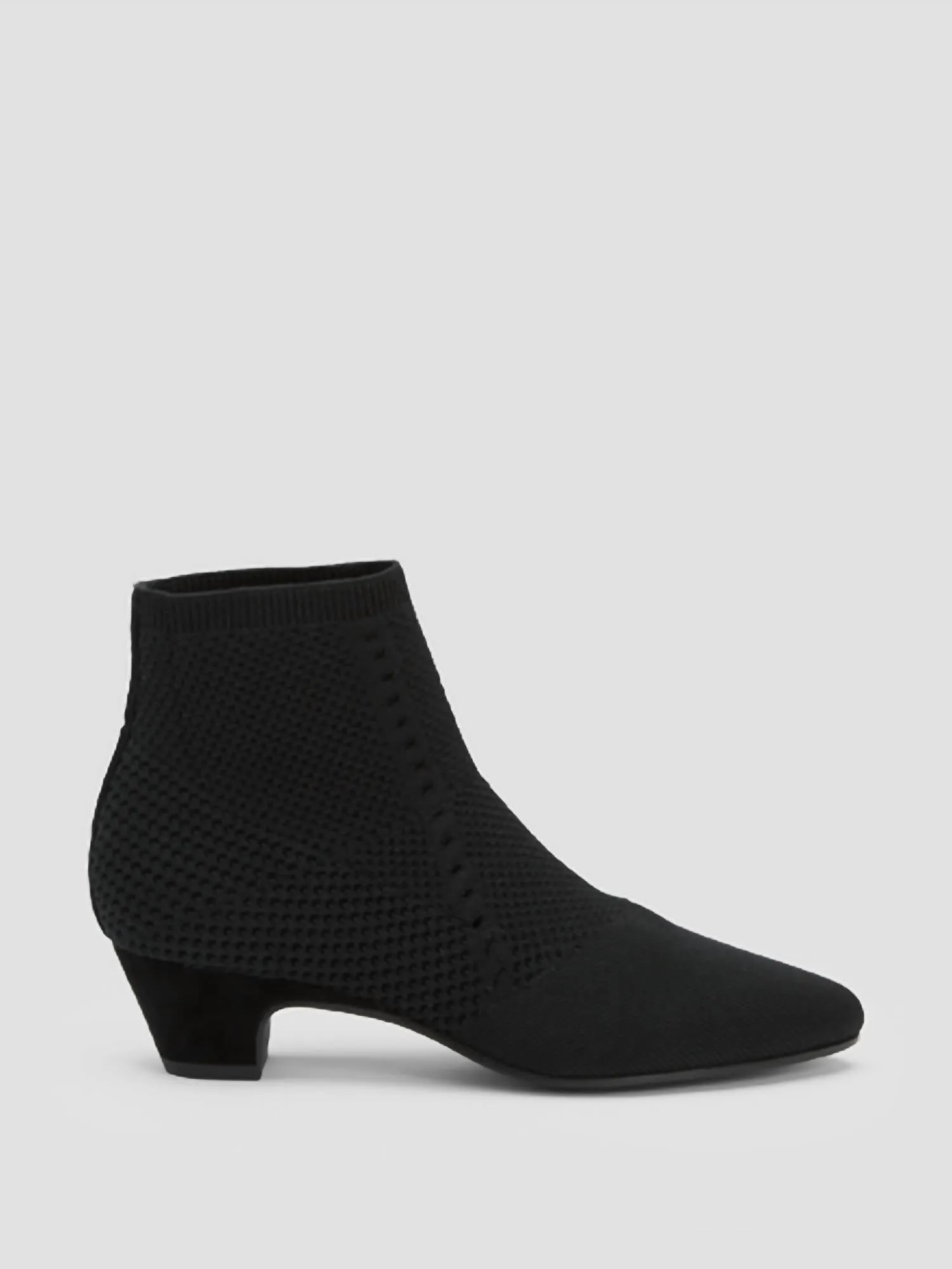 Purl Recycled Stretch Knit Bootie In Black Stretch