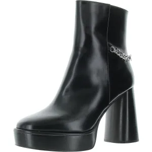 PW24E Womens Logo Leather Motorcycle Boots