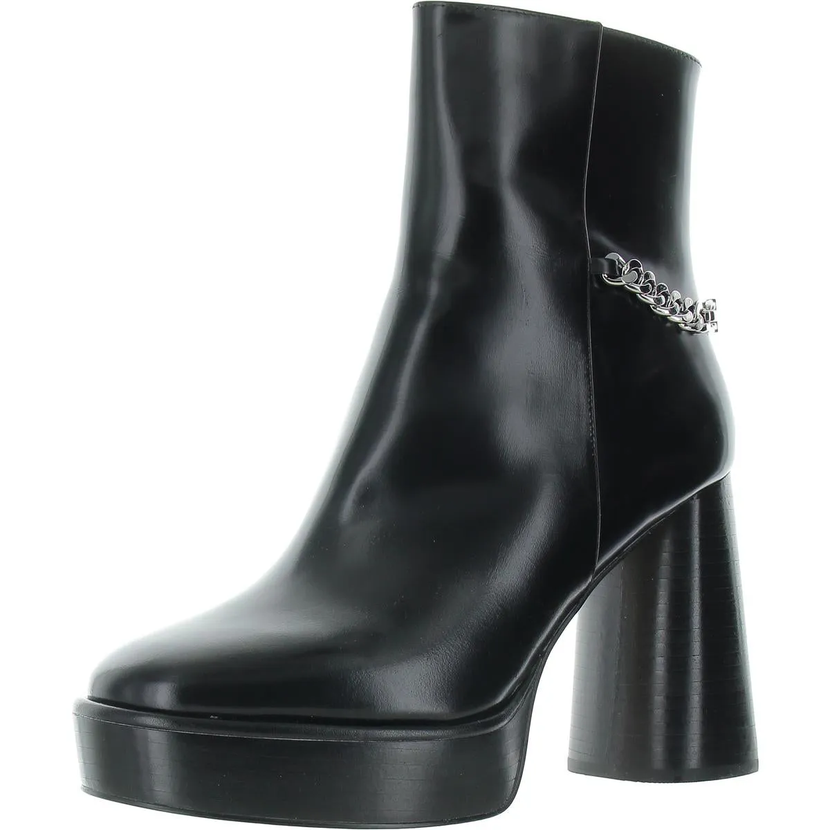 PW24E Womens Logo Leather Motorcycle Boots