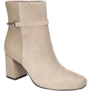 QUINCY Womens Zipper Leather Mid-Calf Boots