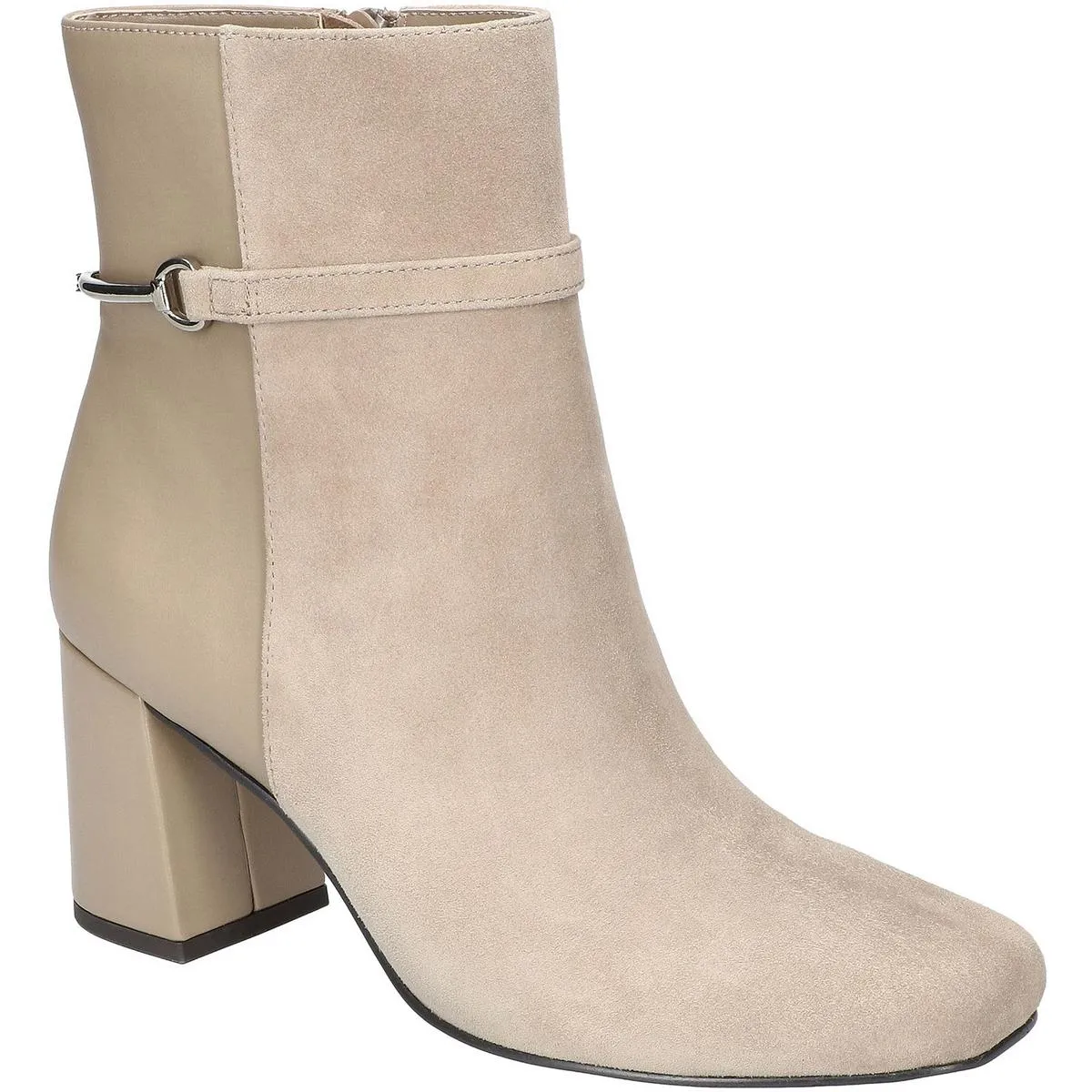 QUINCY Womens Zipper Leather Mid-Calf Boots