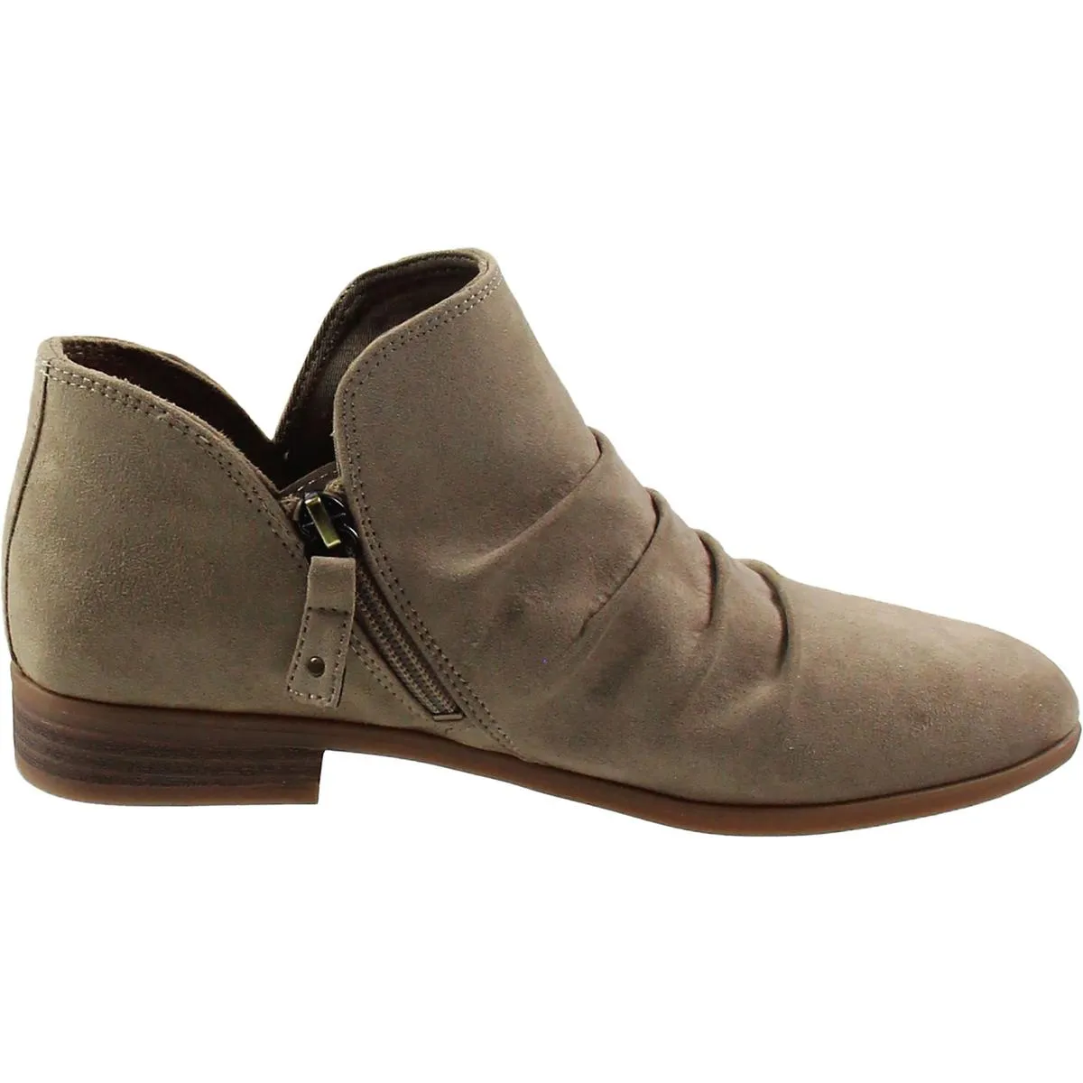 Rae Womens Pleated Faux Suede Shooties