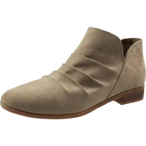 Rae Womens Pleated Faux Suede Shooties