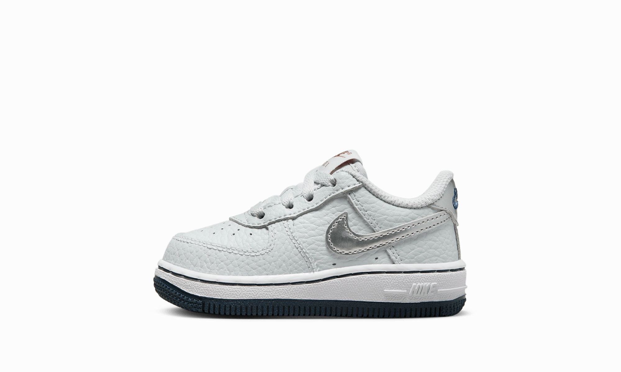 Rainy day special FORCE 1 TD "Pure Platinum/Barely Grape/Midnight Navy/Metallic Silver" Scarcely Any Left Custom Fit Available, Secure Fit, Reinforced Base