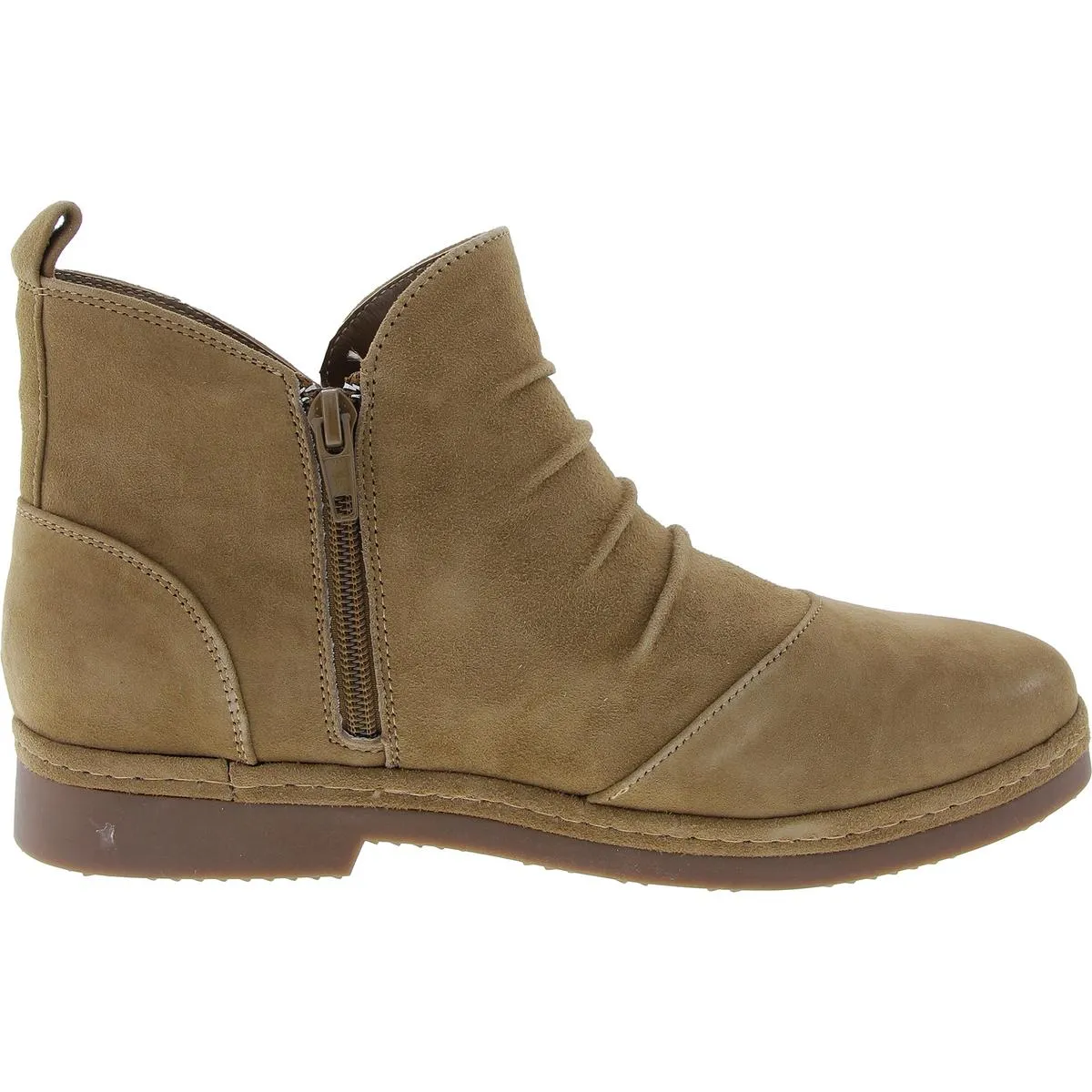 Raquel Womens Ruched Leather Booties