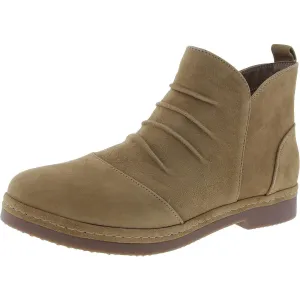 Raquel Womens Ruched Leather Booties